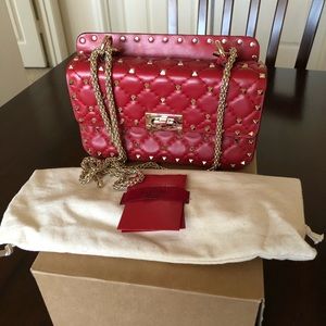 Valentino Garavani Rockstud Spike small chain bag